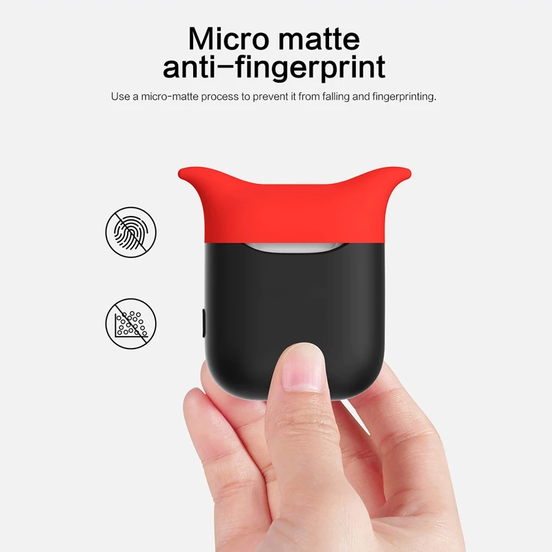 LINGCHEN матовый чехол для наушников Airpods с ремешком мягкий силиконовый демон Apple