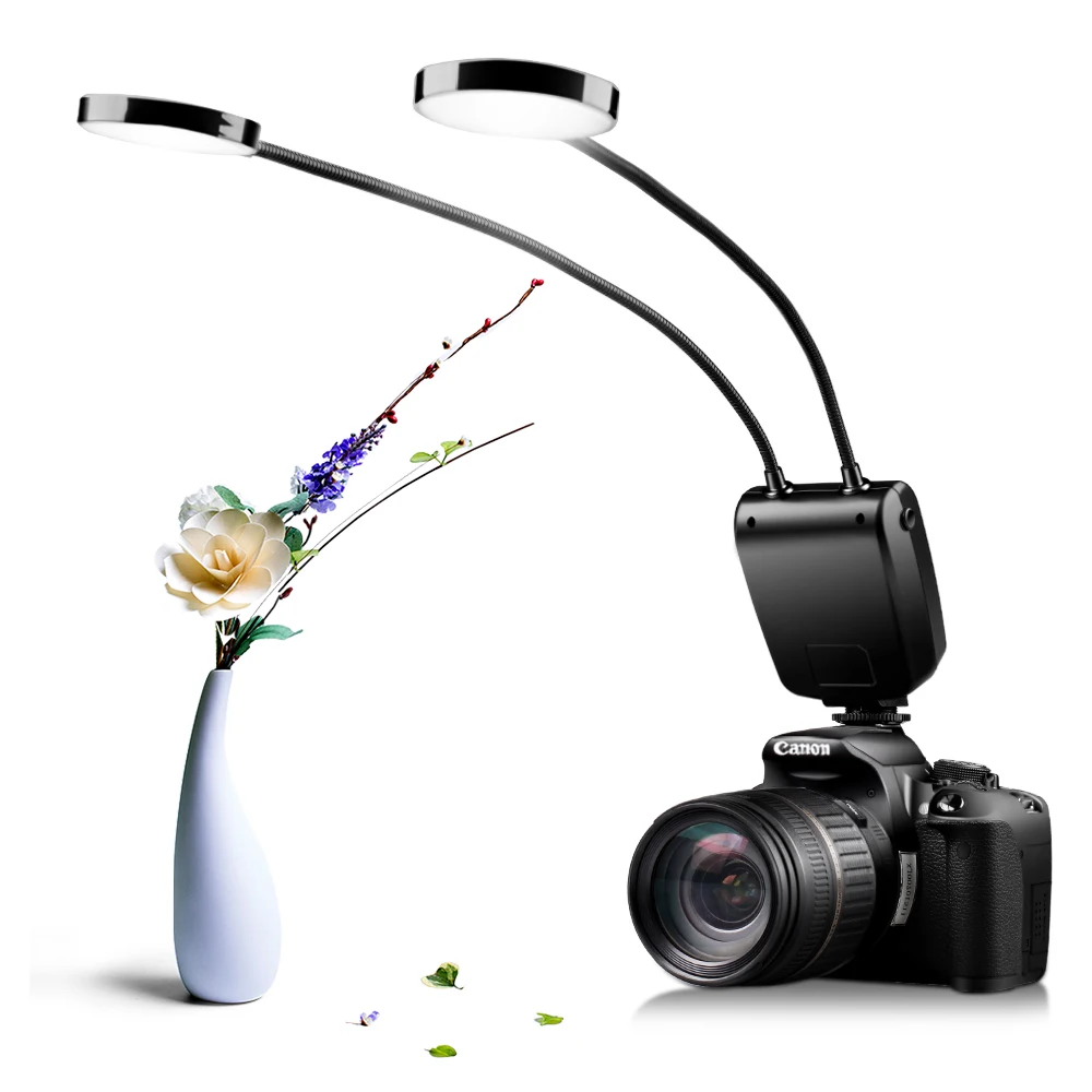 Travor ML 2D Кольцевая вспышка светодиодный Макро Вспышка Speedlite Металлорукав
