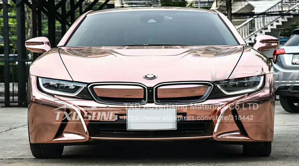 Эластичная хромированная зеркальная виниловая автомобильная пленка с