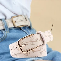 elegant women belts fashion print imitation leather waistband pin buckle thin belt for jeans all match belts for female 2019