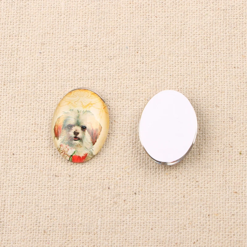 Reidgaller смешанный ручной работы винтажный кот собака голова фото Овальный