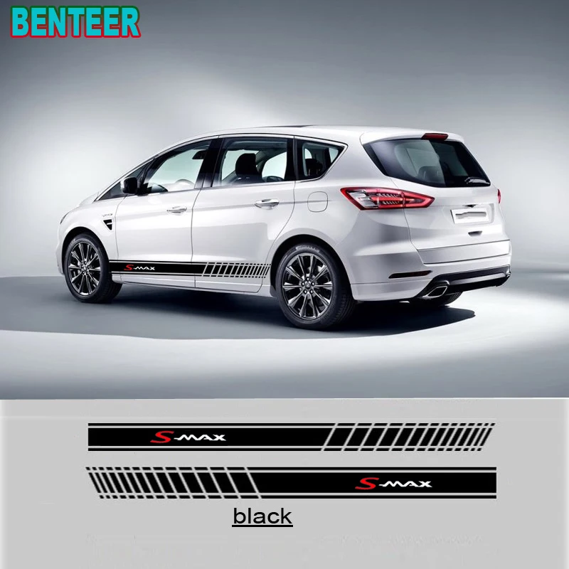 

2 шт./лот автомобильные наклейки в полоску флаг графы для Ford Smax S-max Автомобильные аксессуары