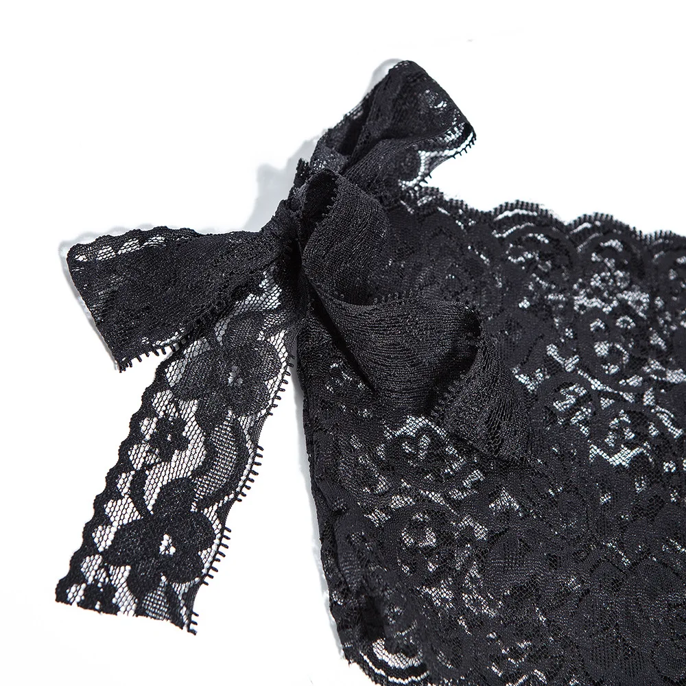 New Women Exotic Clothes Set Sexy Ladies Lingerie Lace Underwear Crop Top Womens Black Babydoll Sleepwear G-string Bottom | Тематическая