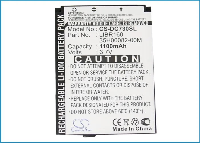 Аккумулятор Cameron Sino 1100 мАч LIBR160 для HTC/DOPOD S630 S710 S711 S730 VOX Wings 100 C500 C730 C730W Orange SPV E650|cameron