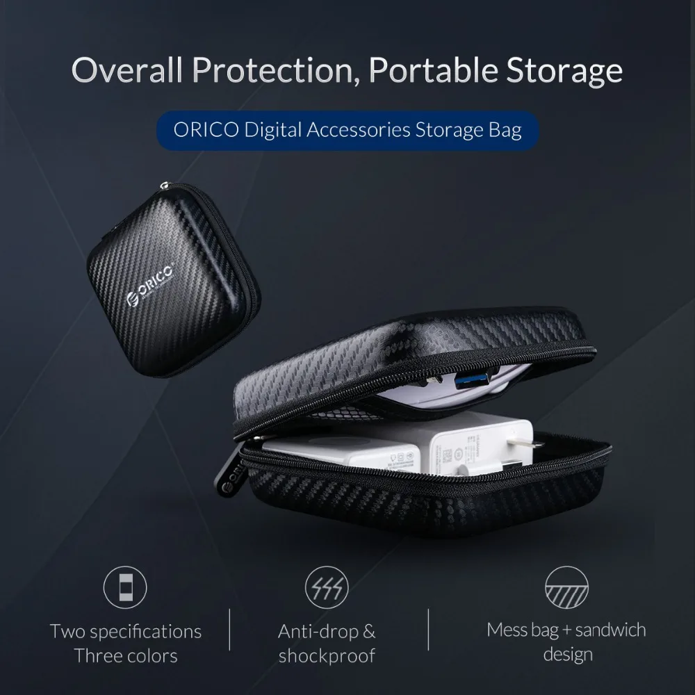 ORICO чехол для гарнитуры наушников сумка USB кабель зарядное устройство наушники