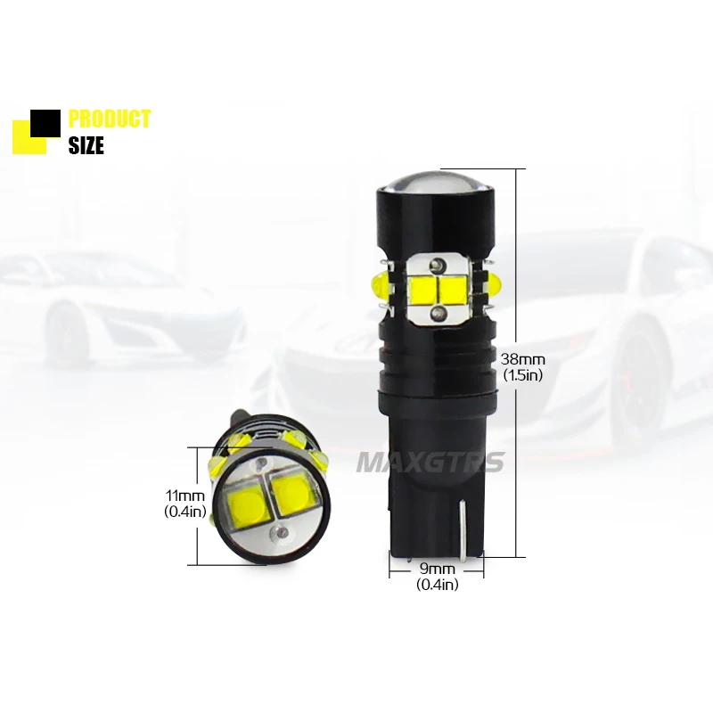 2x T10 194 168 W5W CREE Chip светодиодная лампа 50 Вт с лампочками Len ДХО Автомобильный задний