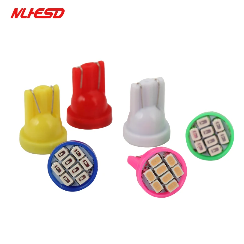 1000 шт. светодиодный светодиодные лампы T10 с клиновидным цоколем 8 SMD 1210 LED W5W 2825 158 192