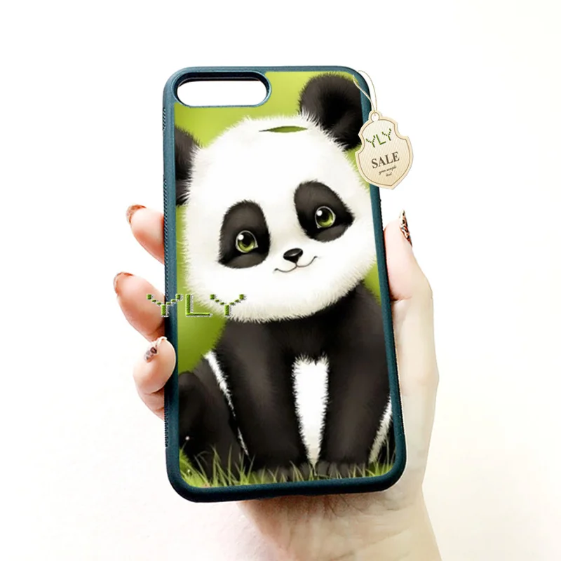 Panda симпатичные мягкие силиконовые края жесткий клеток кожи телефон случаях для