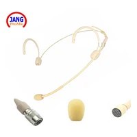 original beige headset microphone transmitter condenser microfone for audio technica wireless system xlr 5pin