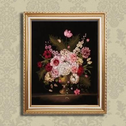 Needlework DIY Ribbon Cross stitch Sets for Embroidery kit Beautiful Vase flowers floral Cross-Stitch handwork house decor | Дом и сад