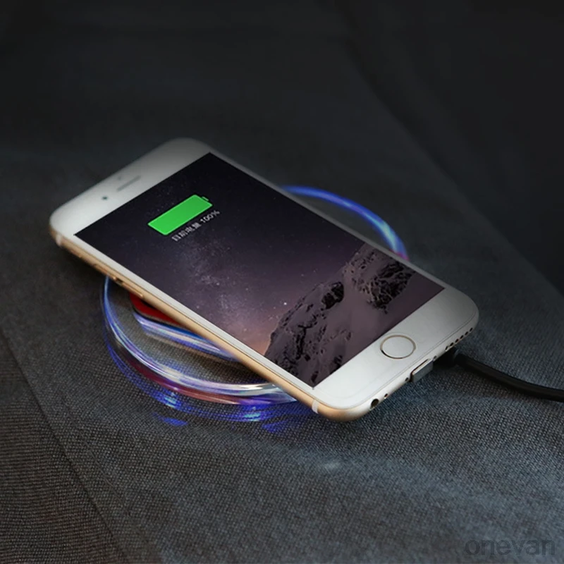 Ультра-тонкий кристалл K9 QI быстрая зарядка для iphone 8 Plus X samsung s7 Edge s8 Беспроводное