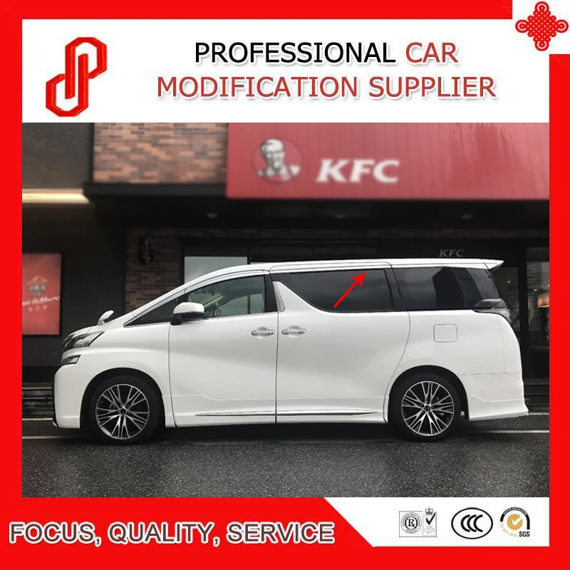 

High Quality ABS plating decorative trim vent shade rain sun wind deflector window visor for VELLFIRE 2018-2019