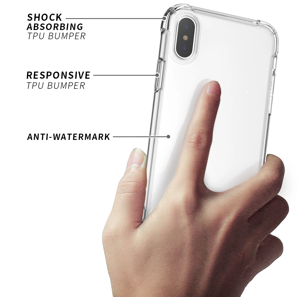 Чехол для iphone X Силиконовый мягкий чехол на воздушной подушке противоударный