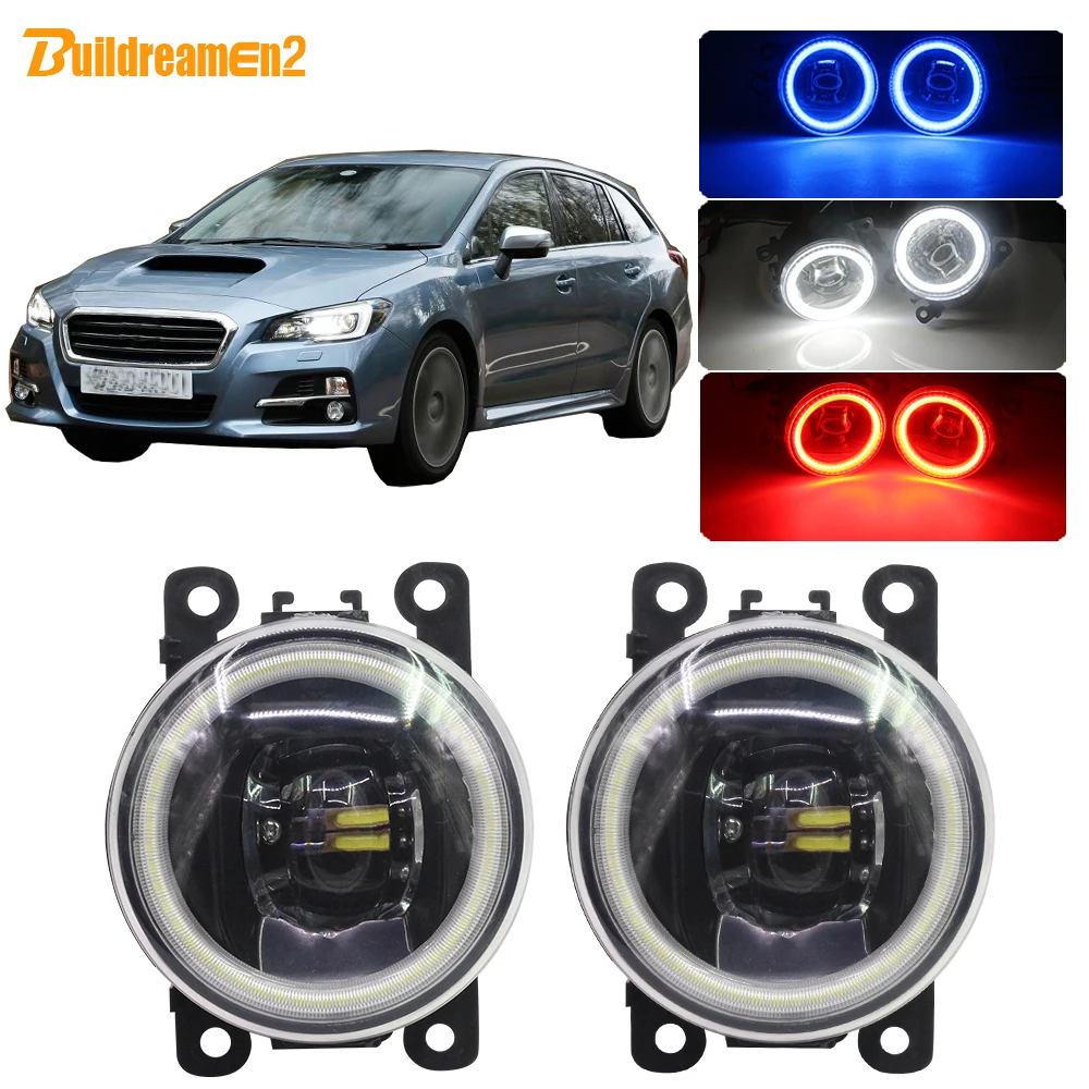 Buildreamen2 для Subaru Levorg Автомобильный светодиодный противотуманный фонарь объектив Angel Eye дневного света 4000лм 12 в