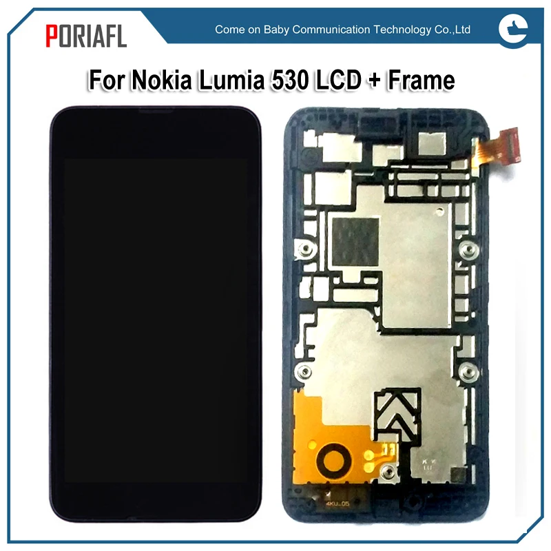 Для Nokia Lumia 530 RM 1018 ЖК дисплей + сенсорный экран дигитайзер в сборе рамка запасные