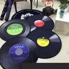 Круглые ковры с принтом в виде виниловых пластинок, для детской комнаты, красные, фиолетовые, черные, с волшебным узором, ретро-мода индивидуальный стиль