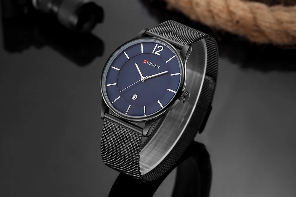 Relogio masculino де Luxo с сетчатым браслетом Для мужчин S Просмотрам Лидирующий бренд роскошные часы Для мужчин тонкие модные часы Для мужчин Кварцевые наручные часы