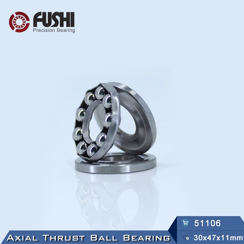 51106 упорный подшипник 30*47*11 мм (2 шт.) ABEC 1 Axial шарикоподшипники 8106|bearing bearing|bearing