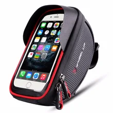 SOONHUA 6.0 inch Waterproof Bike Bicycle Mobile Phone Holder Stand Case Motorcycle Handlebar Mount Bag For iPhone X Samsung LG