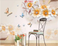 beibehang custom size 3d european embossed flower jewellery simple fashion elegant plum wall decoration painting wallpaper