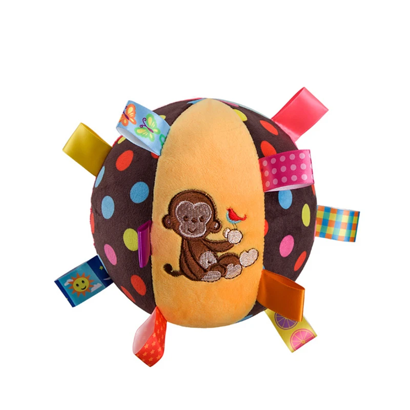 2016 Мультяшные детские игрушки в виде животных Колокольчик ткань мяч раннее