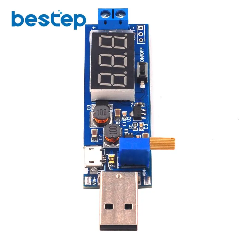 USB повышающий/уменьшающий модуль питания DC-DC 5 В до 3 В/12 Регулируемый понижающий