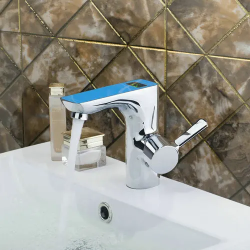 Ouboni Basin Faucets Torneira High Digital Display Bathroom Chrome Brass Deck Mounted 97121 Sink Mixers &ampTaps animal tap | Дом и сад