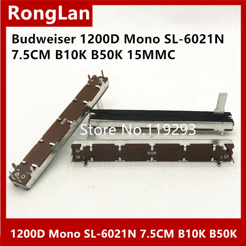 

[SA], Single straight slide potentiometer 6021 United 7.5cm 75MM B10K B50K --10PCS/LOT