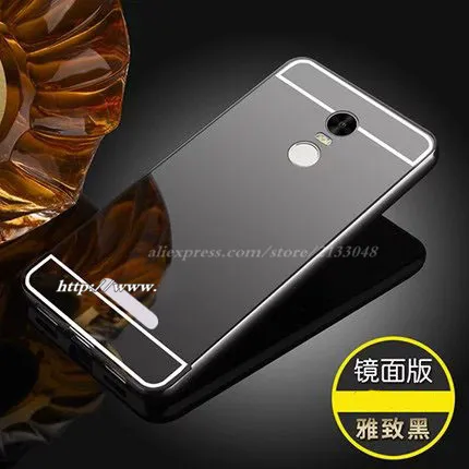 Luxury Gold Plating Aluminum Metal Frame+Mirror case For Lenovo K6 note Case 5.5&quot Cover Back |