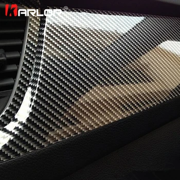 100cm*30cm High Glossy 5D Carbon Fiber Wrapping Vinyl Film Motorcycle Tablet Stickers And Decals Auto Accessories Car Styling