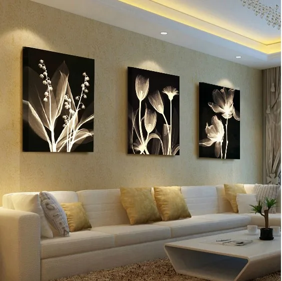 

Vintage flower canvas wall painting modern print wall picture for living room decorative painting Modern sofa background