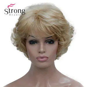 Парик женский из искусственных волос Блонд, короткий, густой, волнистый