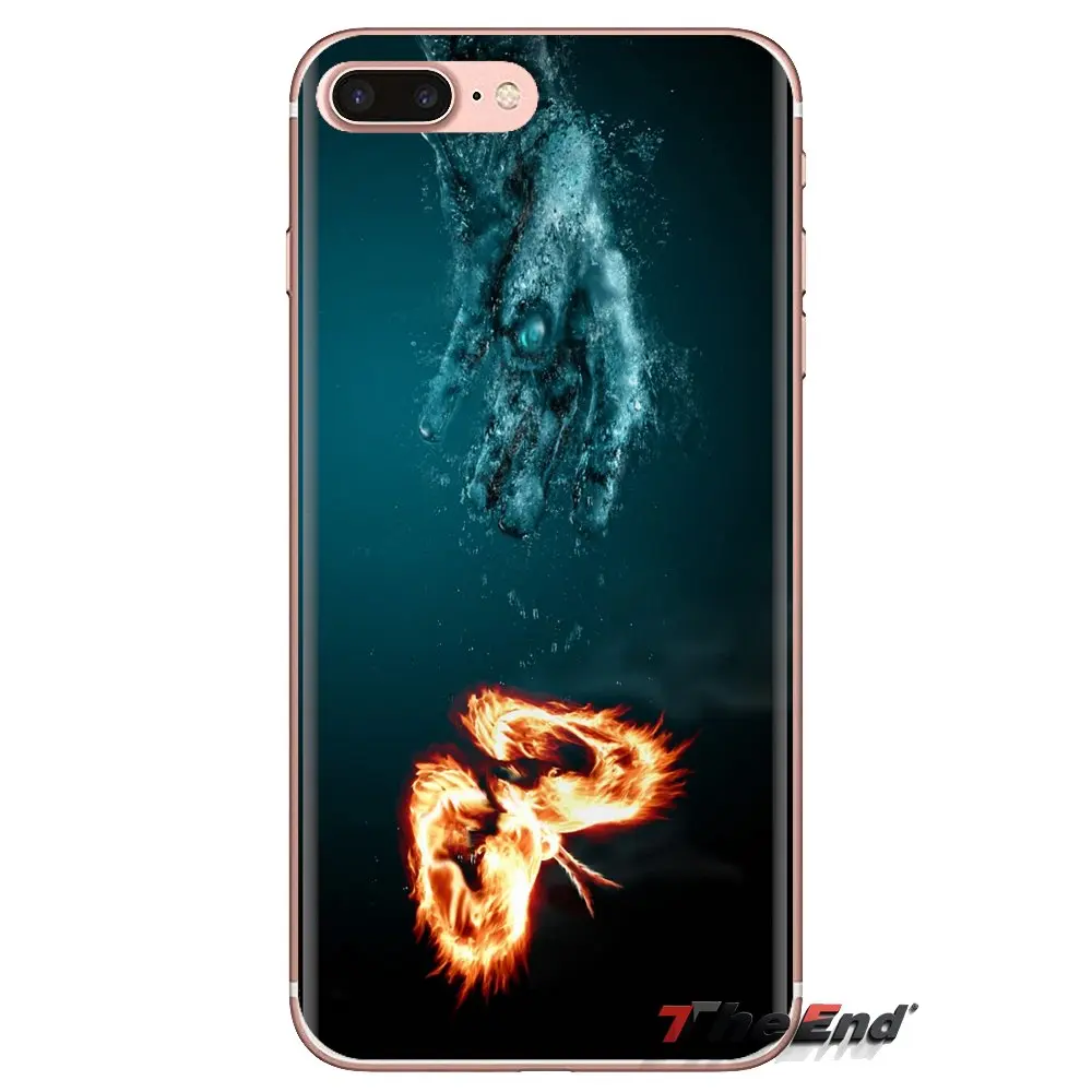 Water and Fire art Wallpapers Soft Transparent Cases Covers For Samsung Galaxy A3 A5 A7 A9 A8 Star A6 Plus 2018 2015 2016 2017 |