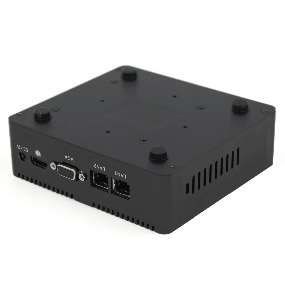 4 ядра мини ПК Dual Lan Мини компьютер Celeron N3160 Linux Win10 Двойной HDMI 2 * Gigabit LAN(RJ 45)