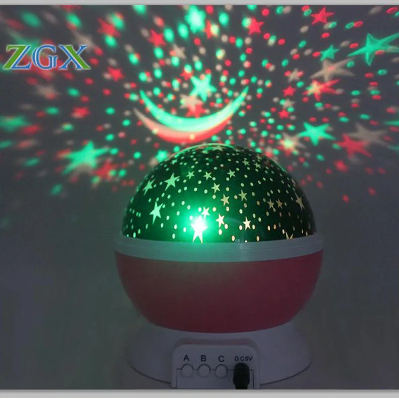 

USB LED Rotating Night Light Projector Spin Starry Sky Star moon lamp Master Children Kids Baby Sleep Romantic Projection party