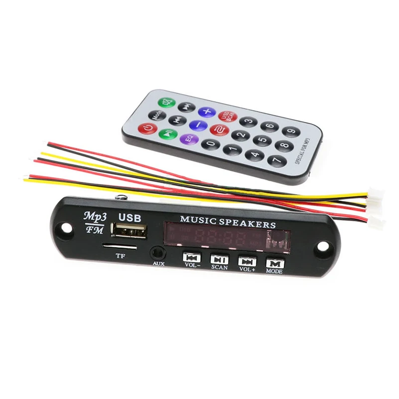 Беспроводной Bluetooth 12 В 5 в Micro USB MIC 3 мм AUX Наушники APE FLAC MP3 WMA декодер плата аудио