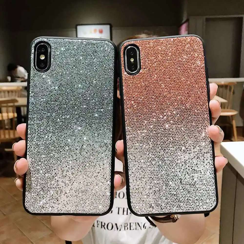 Kisscase украшение градиентный телефонный чехол для iPhone XR X XS MAX 8 7 Plus Роскошные