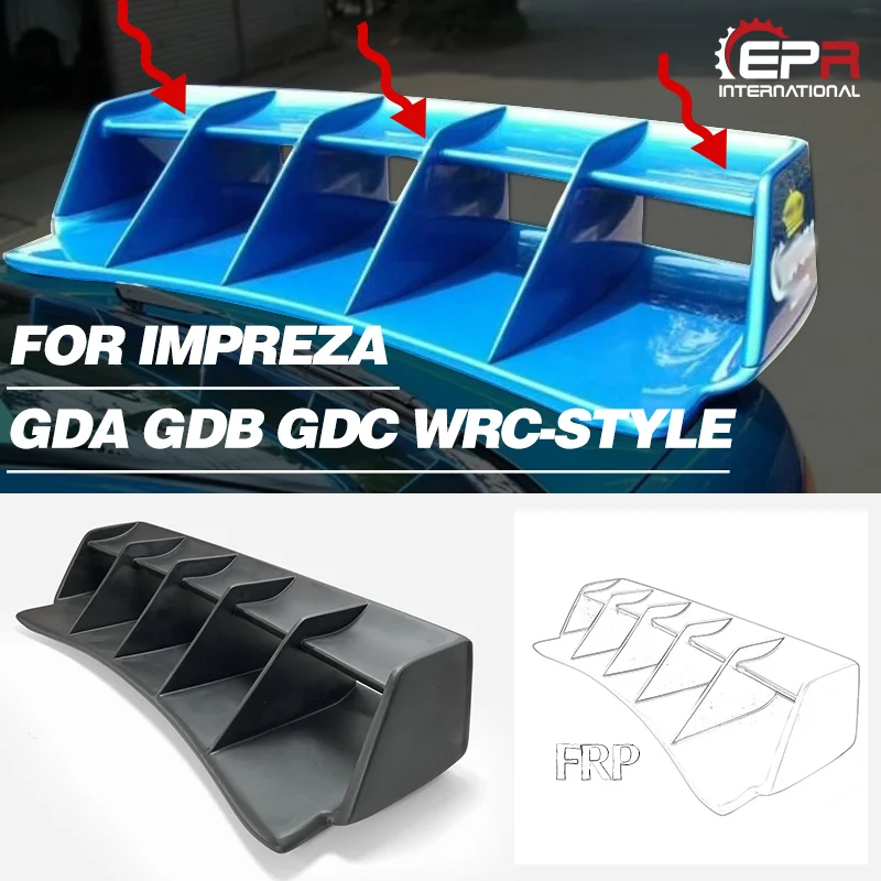

Car-styling For Impreza GDA GDB GDC WRC-Style FRP Fiber Glass Rear Spoiler Fiberglass Trunk Wing Trim Tuning Body Kit Part