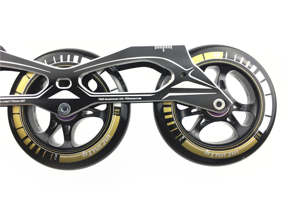 260mm Powerslide Frame& 3* 110 mm 85A Wheels& Bearings for Inline Speed Skating Skates Base for Adult Kids Men Skates DJ68