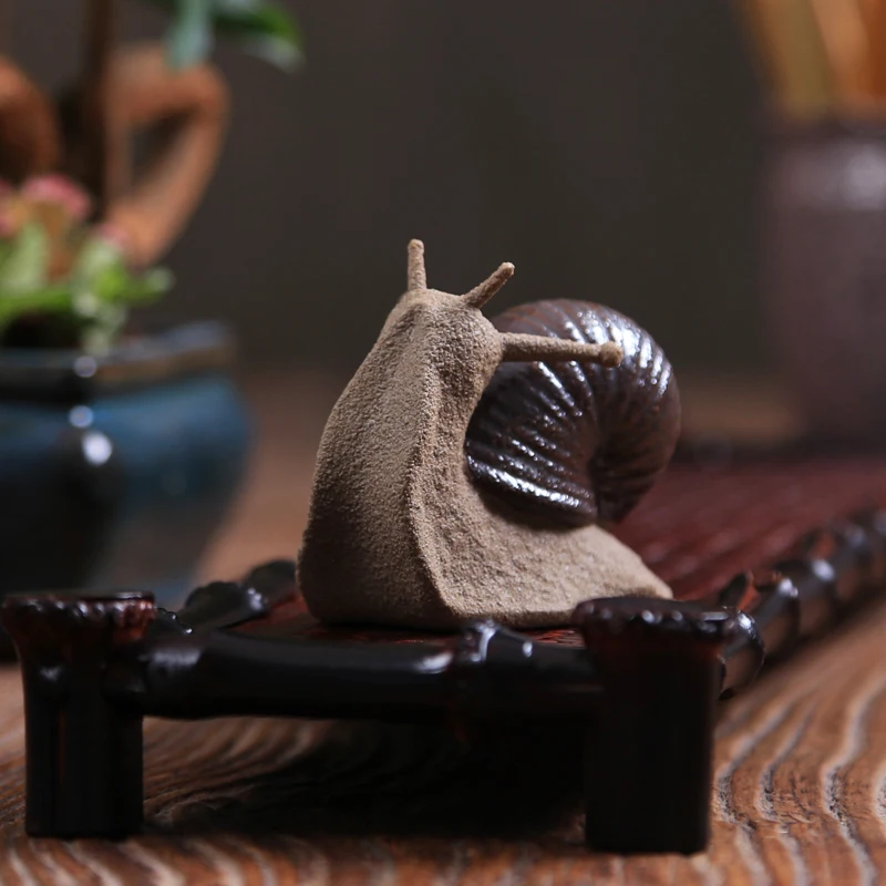 Zen грубая керамика прекрасный чай улитки для домашних животных изучения мышления