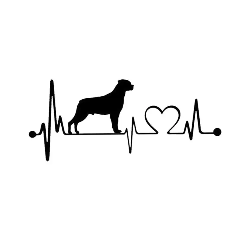 Креативные милые наклейки для собак Love Heart ECG бампер автомобильные грузовика