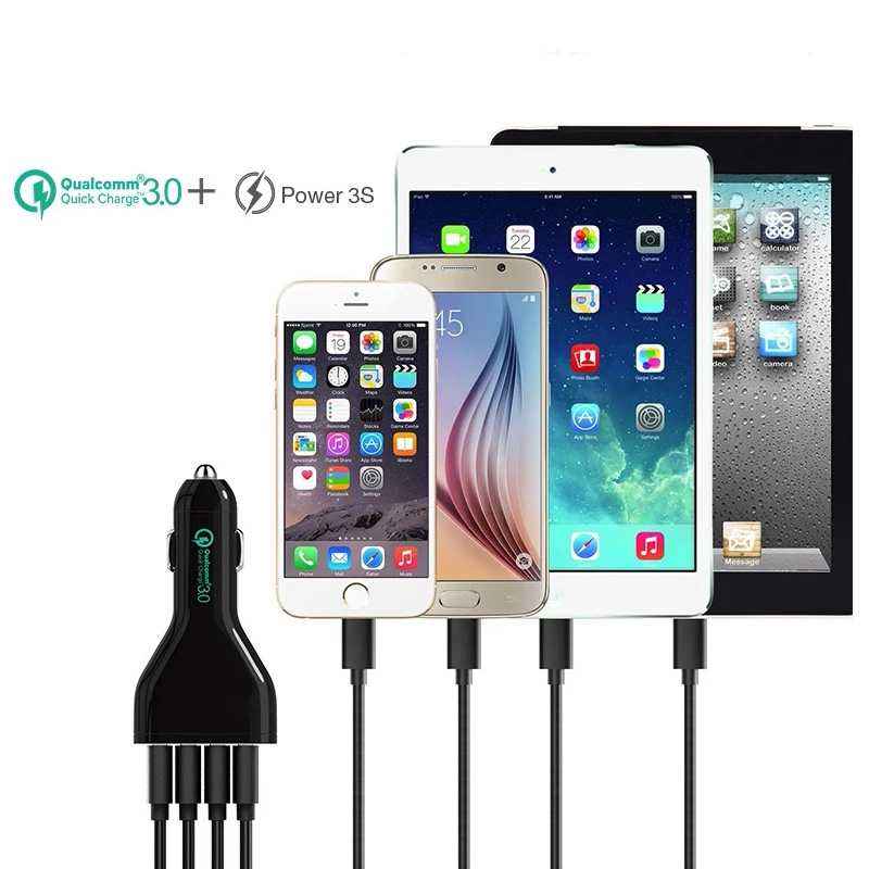 Быстрое зарядное устройство для автомобиля QC 3 0 адаптер с коротким USB портом типа
