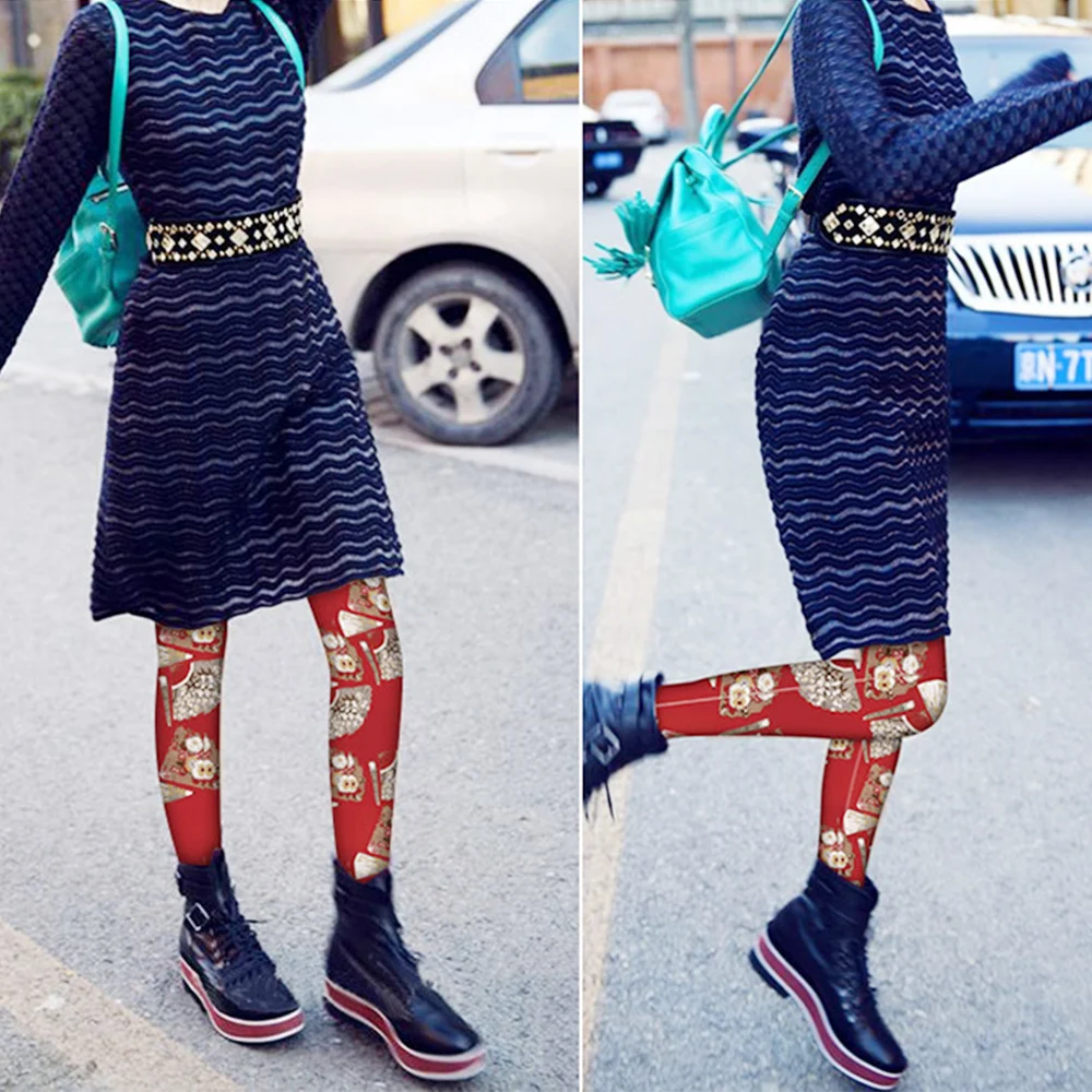 Женские колготки жаккардовые в студенческом стиле тонкие женские винтажные