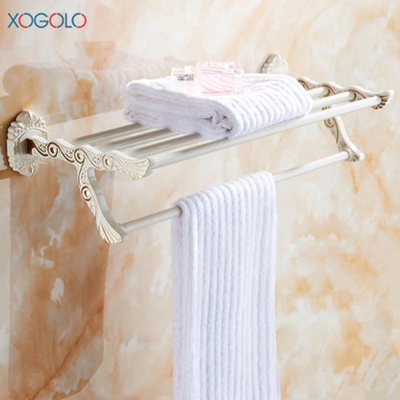 Xogolo Цинк-сплав модные белые резные наборы оборудования для ванной держатель