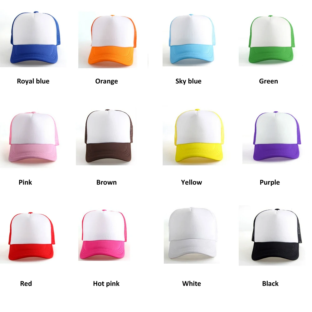 Оптовая продажа пустой бейсбольную кепку логотип печать летом защитить сетки