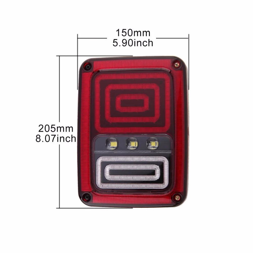 Светодиодный Встроенная задняя подсветка для Jeep Wrangler JK 2007- Змеиный стиль стоп-сигнал задние фонари версия ЕС/США
