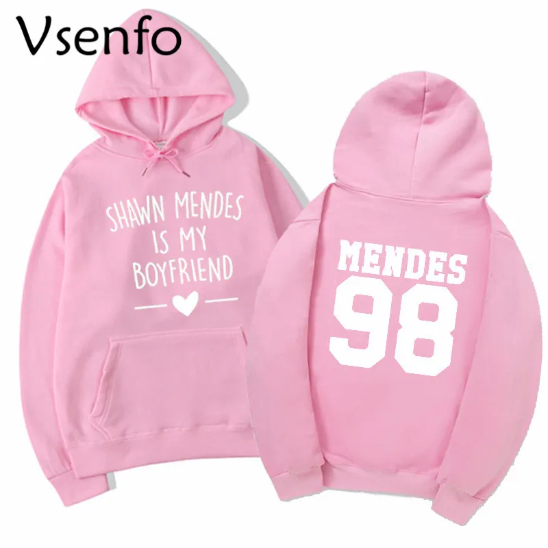 

Vsenfo Shawn Mendes Sweatshirt Women'S Funny Letter Print Shawn Mends Is My Boyfriend Hoodies And Sweatshirts For Fans Gifts