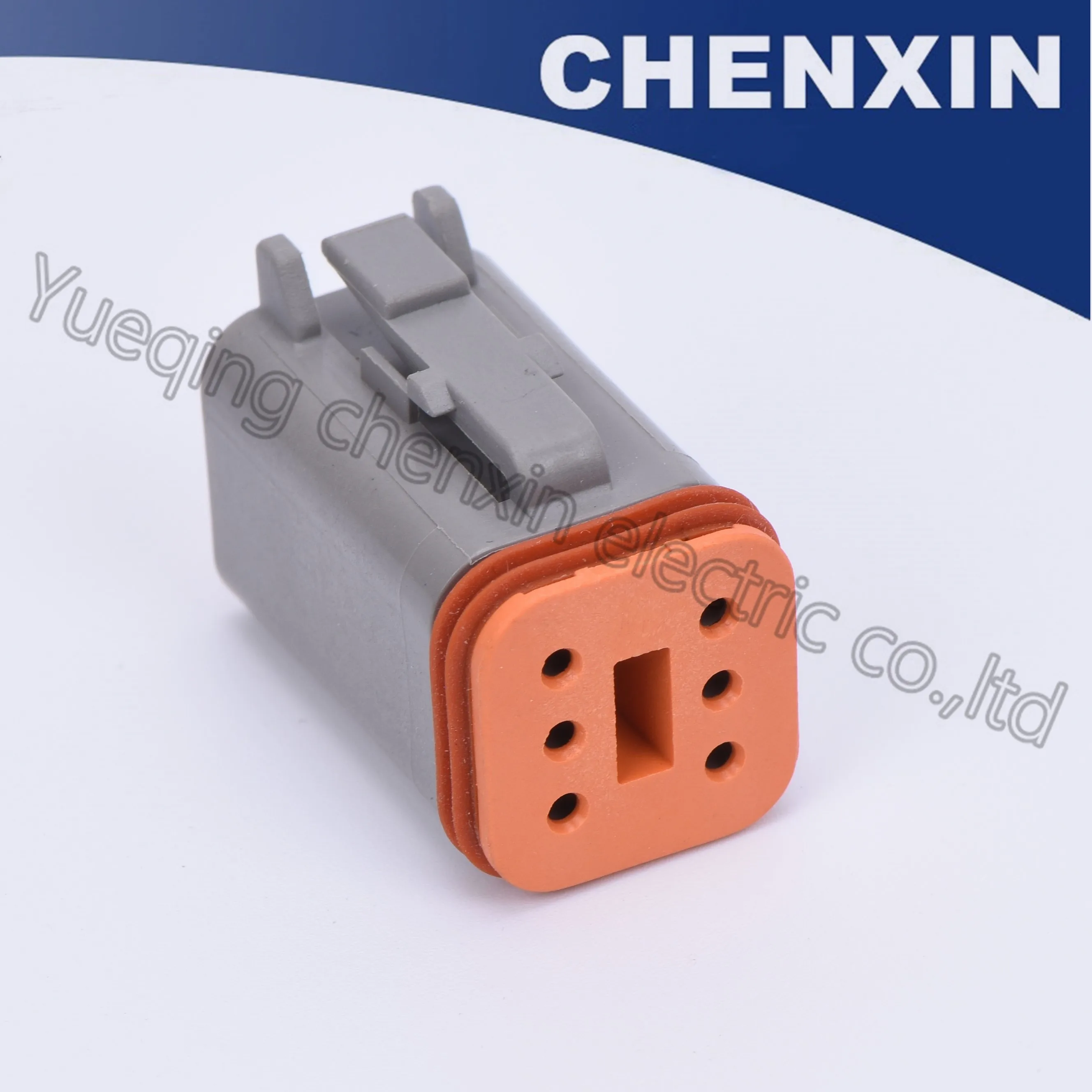Серый 6 контактный автомобильный фонарь 1 Женский DT серии 22 16AWG с печатной