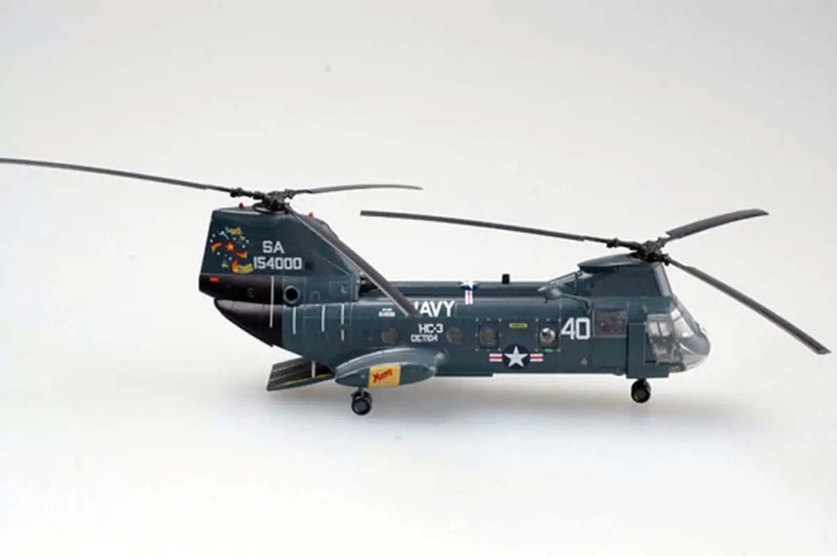 США Boeing CH 46 морской рыцарь вертолет HC 3 DET 104 1/72 литья под давлением самолет легкая