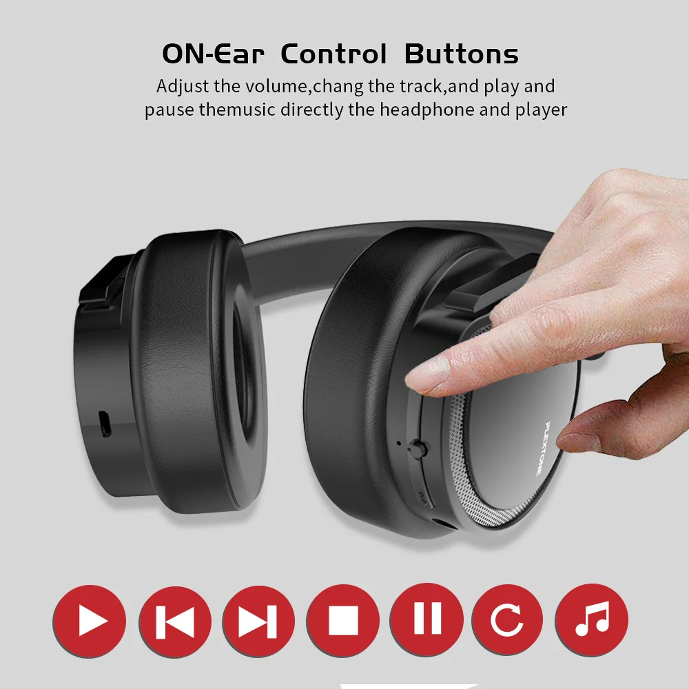 Plextone Bluetooth Наушники Hi Fi стерео Беспроводной гарнитура мягкой памяти наушники